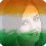 india flag photo dp letter art android application logo